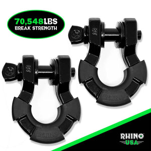 Rhino USA 8T Super Shackle 2-Pack (Black) | SUPERSHACK-BLK