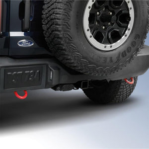 Ford Performance Rear Tow Hook Pair - Red for 2021+ Ford Bronco | M-18954-BTHR
