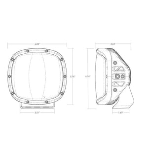 Rigid Industries RIGID Light Cover for Adapt XP (Black) - Single | 300425
