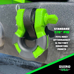 Rhino USA 8T Super Shackle 2-Pack (Green) | SUPERSHACK-GRN