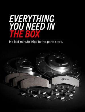 PowerStop Front Carbon-Fiber Ceramic Brake Pad with Drilled and Slotted Rotor Kit 22-24 Ford Bronco Raptor | K8744-36