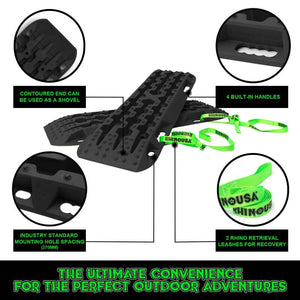Rhino USA Recovery Traction Boards - Black (Pair) | TRACBOARDS-BLK