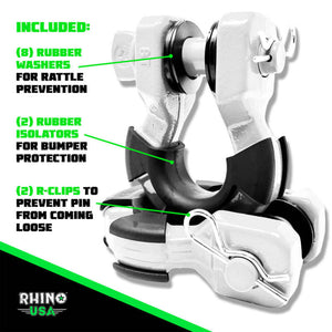 Rhino USA 8T Super Shackle 2-Pack (White) | SUPERSHACK-WHT