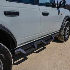 Westin/HDX 2021+ Ford Bronco Drop Nerf Step Bars - Textured Black for 2021+ Ford Bronco 4-Door | 56-14195