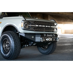 DV8 Offroad MTO Front Bumper Winch Capable w/ Optional Bull Bar/Aux Light Opening for 2021+ Ford Bronco | FBBR-01