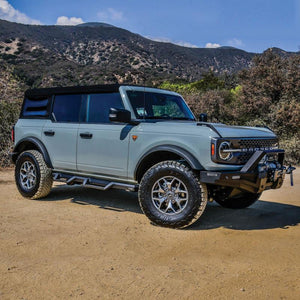 Westin/HDX 2021+ Ford Bronco Drop Nerf Step Bars - Textured Black for 2021+ Ford Bronco 4-Door | 56-14195