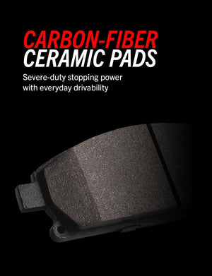 PowerStop Front Carbon-Fiber Ceramic Brake Pad with Drilled and Slotted Rotor Kit 22-24 Ford Bronco Raptor | K8744-36