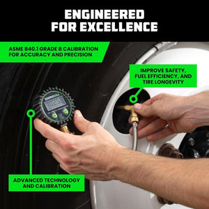 Rhino USA 250 Psi Digital Heavy Duty Tire Pressure Gauge | AC-TG250-DIGI