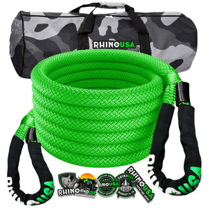 Rhino USA Kinetic Energy Recovery Rope (7/8In X 20Ft) Green | KROPE-78X20-GRN