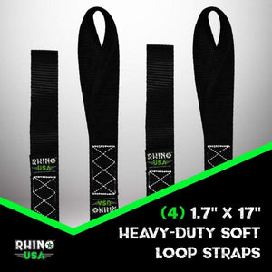 Rhino USA Soft Loops Motorcycle Tie-Down Set 4-Pack Blue | SOFT4PACK-BLU