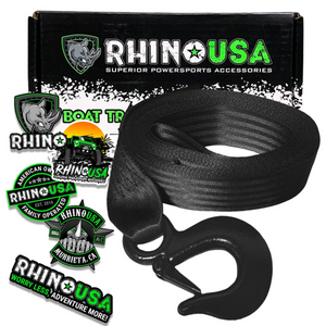 Rhino USA 2In X 20Ft Boat Winch Strap With Hook | RNO-WNCH-STRP