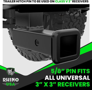 Rhino USA Locking Hitch Pin For 3In Class V Hitch | HITCH-PIN-3