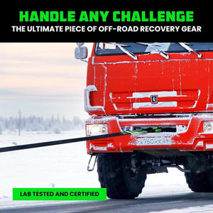 Rhino USA Ultimate Recovery Tow Strap 6In X 30Ft - Black | RG-TS6X30-BLK