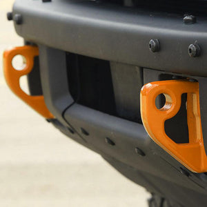 Ford Performance 2021+ Bronco Front Bumper Tow Hooks - Orange (Pair) | M-18954-BO