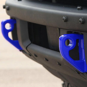Ford Performance 2021+ Bronco Front Bumper Tow Hooks - Blue (Pair) | M-18954-BB