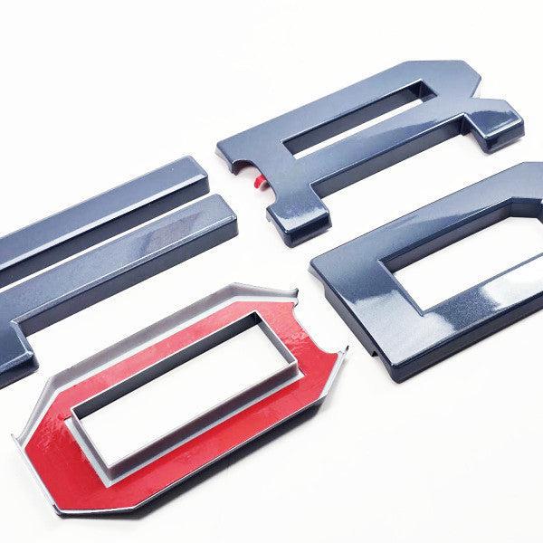 UPR Bronco Raptor Grille Replacement Letters for 2022+ Ford Bronco Raptor (Azure Gray)