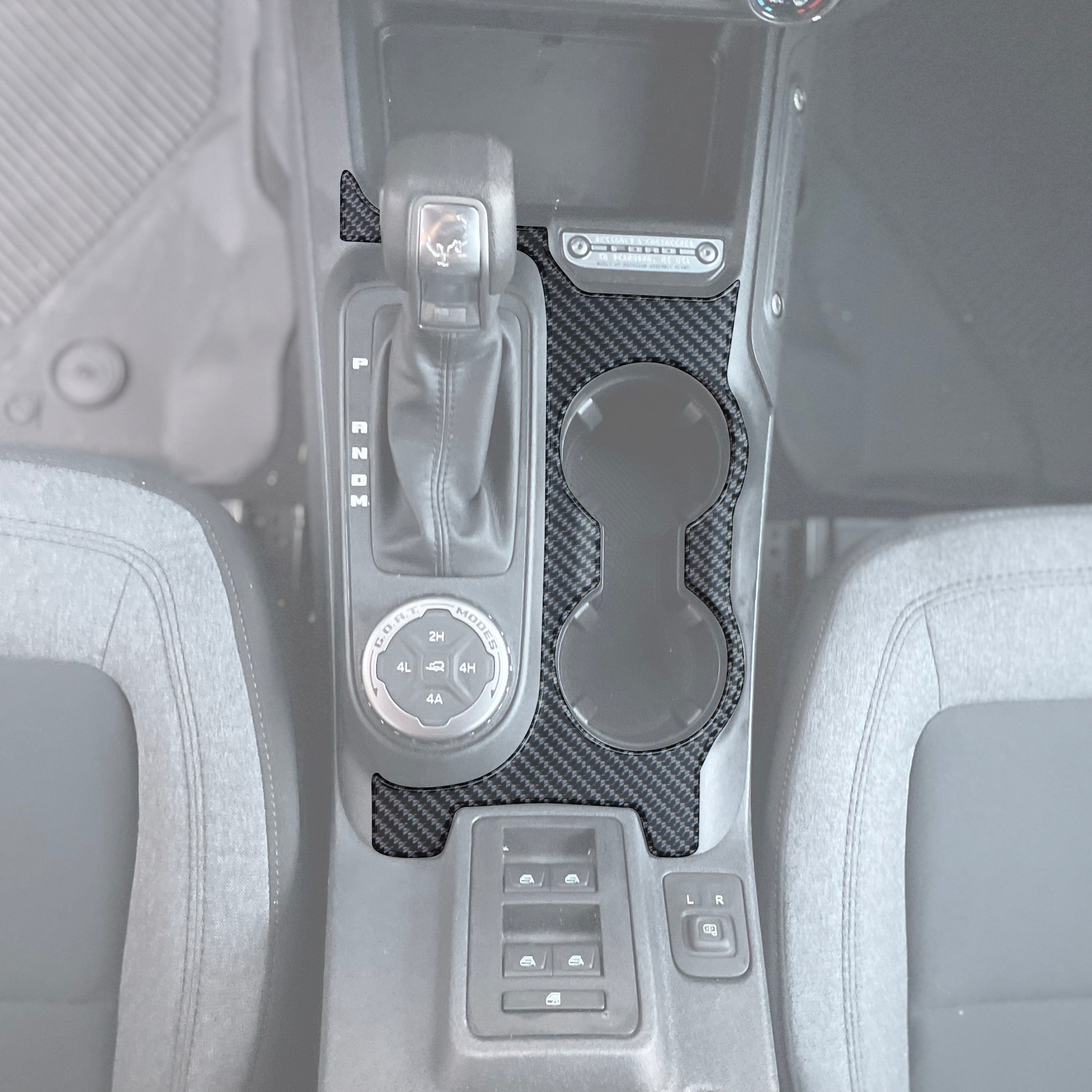 Tufskinz Transmission Center Console Accent Overlay Fits 2021-2025 Ford Bronco
