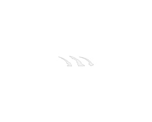 Tufskinz Raptor Emblem Claw Mark Inserts Fits 2022-2025 Ford Bronco Raptor