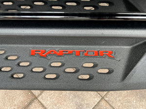 Tufskinz Bronco Raptor Running Board Letter Overlays - Race Red