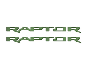 Tufskinz Bronco Raptor Running Board Letter Overlays - Race Red