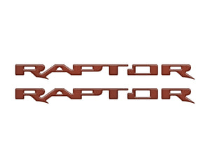 Tufskinz Bronco Raptor Running Board Letter Overlays - Race Red