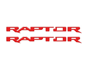 Tufskinz Bronco Raptor Running Board Letter Overlays - Race Red
