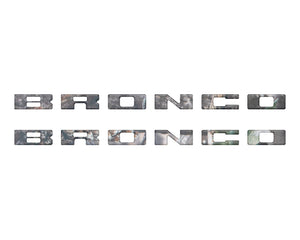 Tufskinz Bronco Running Board Letter Inserts/Overlays Fits 2021-2025 Ford Bronco