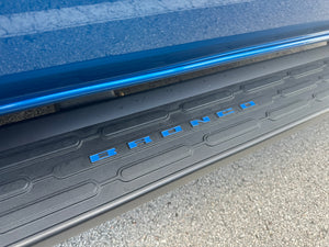 Tufskinz Bronco Running Board Letter Inserts/Overlays Fits 2021-2025 Ford Bronco