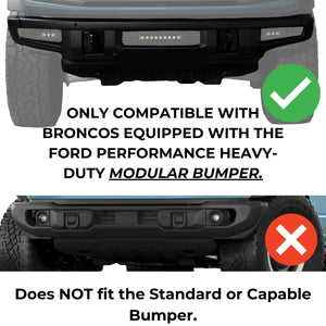 Putco Single Hoop Grille Guard Bull Bar 2021+ Ford Bronco w/ Modular Bumper | 61500