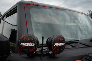 StickerFab Topographic Interior Sun Visor Overlays - 2024+ Ranger Raptor (with Homelink)