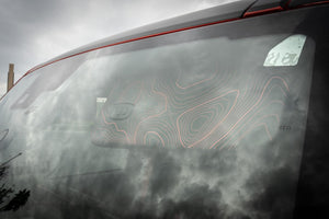 StickerFab Topographic Interior Sun Visor Overlays - 2024+ Ranger Raptor (with Homelink)