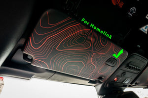 StickerFab Topographic Interior Sun Visor Overlays - 2024+ Ranger Raptor (with Homelink)