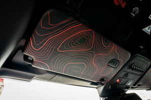 StickerFab Topographic Interior Sun Visor Overlays - 2024+ Ranger Raptor (with Homelink)