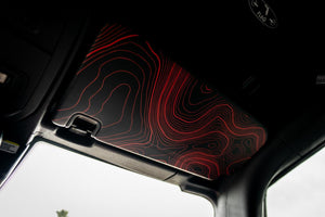 StickerFab Topographic Interior Sun Visor Overlays - 2024+ Ranger Raptor (with Homelink)