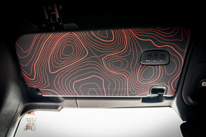 StickerFab Topographic Interior Sun Visor Overlays - 2024+ Ranger Raptor (with Homelink)