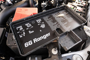StickerFab Acrylic Laser Series Fuse Box Lid Label Plate - 2024+ Ranger & Ranger Raptor