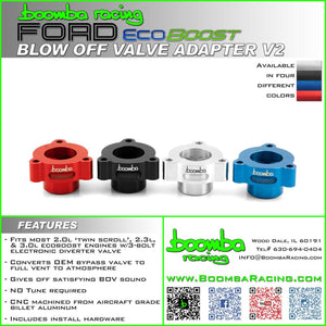 Boomba Racing 2.3L, 2.7L Blow Off Valve Adapter for Ford Bronco - BLUE