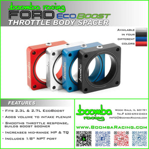 Boomba Racing 2.7L Throttle Body Spacer for 2021+ Ford Bronco - BLUE