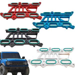 Boomba Racing Intake Manifold Spacer for 2.7L 2021+ Ford Bronco - Red