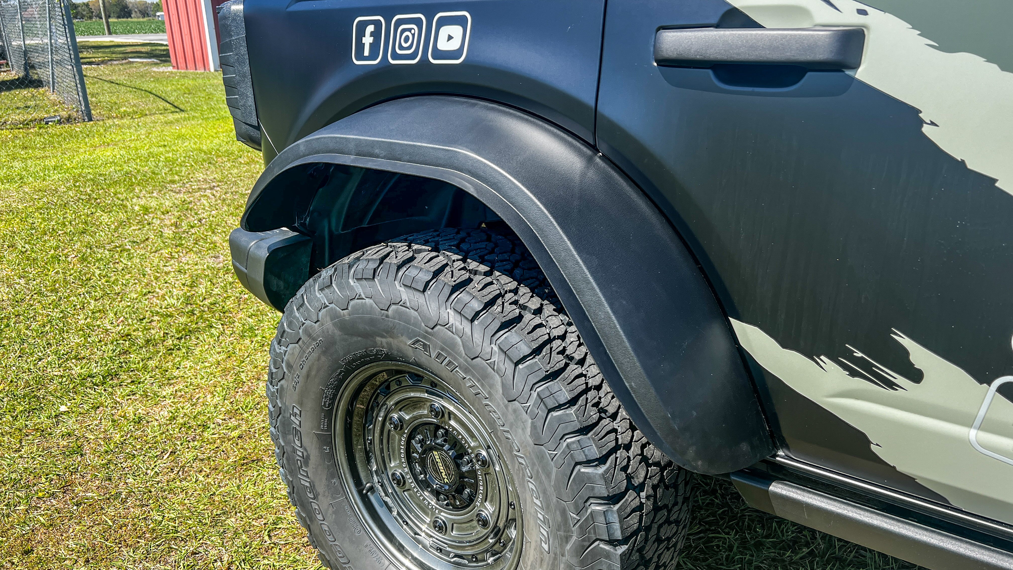 Buckle Up Off-Road Wide Track Flares for 2021+ Ford Bronco Set of 4 | bub6gwflare