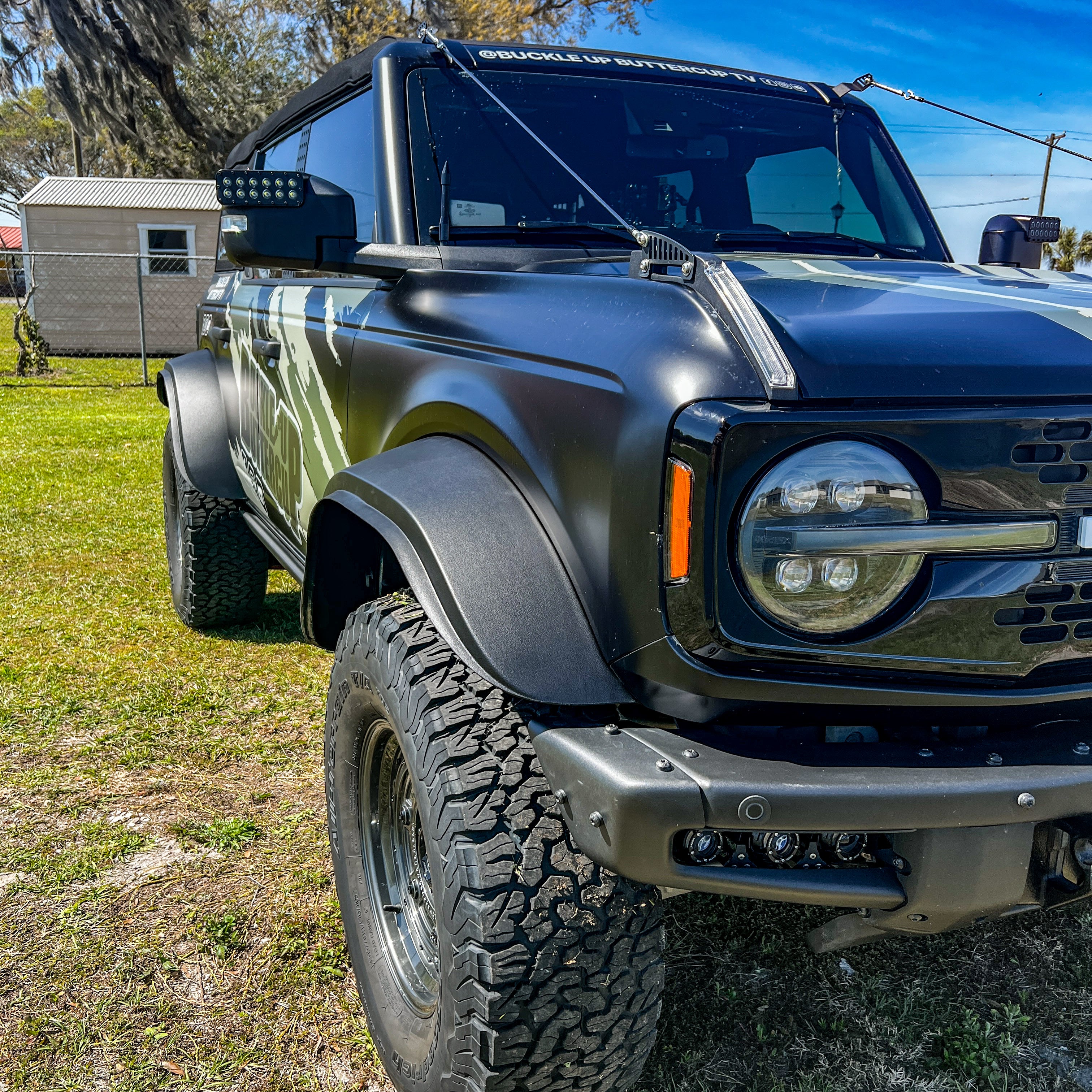 Buckle Up Off-Road Wide Track Flares for 2021+ Ford Bronco Set of 4 | bub6gwflare