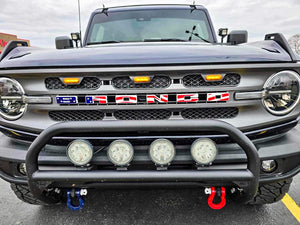 Lumen8 Grille Inserts with Amber Lighting 6pc Set for 2021+ Ford Bronco Big Bend & Outer Banks | bub6gobxgrille