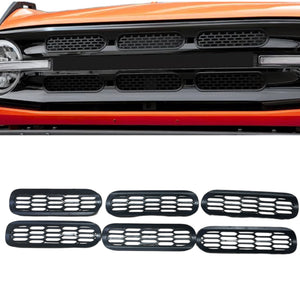 Lumen8 Outer Banks & Big Bend Grille Inserts for 2021+ Ford Bronco - Matte Black