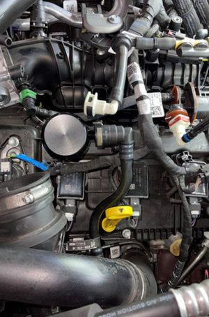 UPR-5030-284-1-CSS · UPR 2022+ Bronco Raptor 3.0L Plug N Play ™ Dual Valve Oil Catch Can w/Clean Side Separator