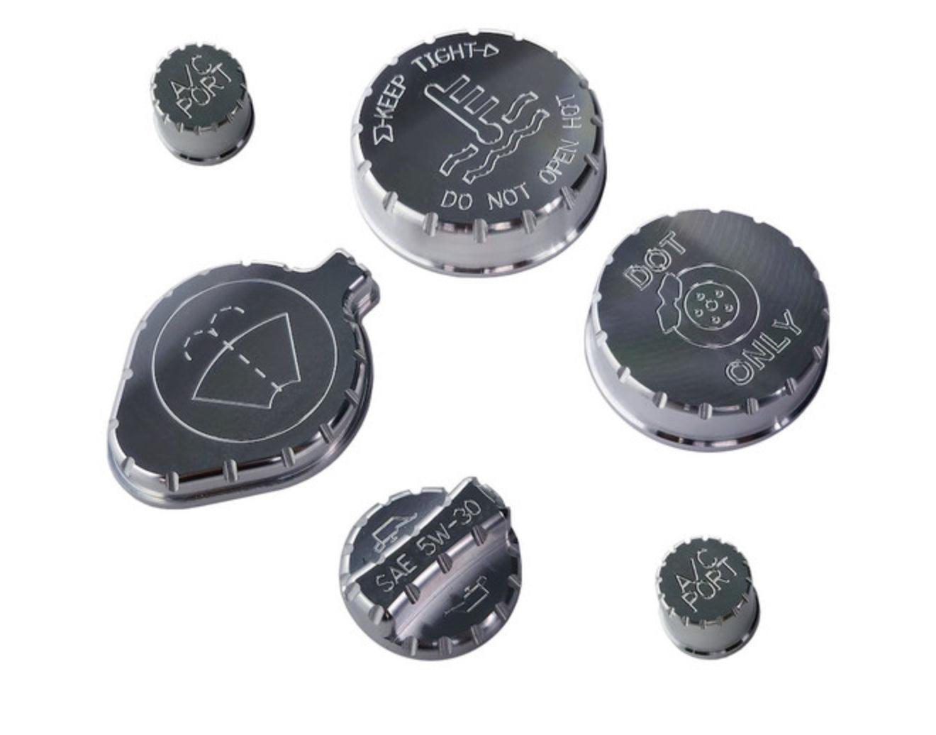 UPR (SATIN) 2.3 / 2.7 Engine Cap Cover Package 6pc Kit for 2021+ Ford Bronco | UPR-6400-001