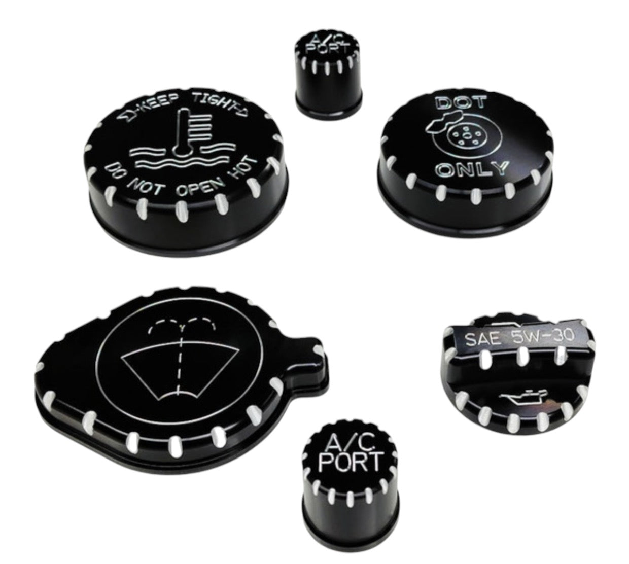 UPR (BLACK/MACHINED) 2.3 / 2.7 Engine Cap Cover Kit for 2021+ Ford Bronco | UPR-6400-002