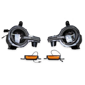 DV8 Offroad Black LED Headlights - 2021+ Ford Bronco | HLCBR-01