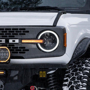 DV8 Offroad Black LED Headlights - 2021+ Ford Bronco | HLCBR-01