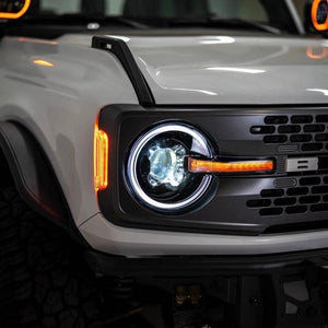 DV8 Offroad Black LED Headlights - 2021+ Ford Bronco | HLCBR-01