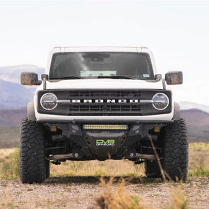 DV8 Offroad FBBR-08 Tube Series Steel Front Bumper - 2021-2026 Ford Bronco | Black Powdercoat